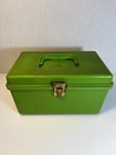 Vtg Wilson Wil-hold Green Plastic Sewing Box W  Tray 10    X 7  X 6  Notions Tote