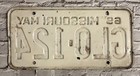 1969 Missouri Automobile License Plate Gl0-124 Green   White