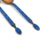 J  Tostrup Norway 925 Sterling Silver Blue Enamel Serving Set 95 2g