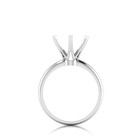 10mm Semi Mount Round Solitaire Diamond Setting Real 14k White Gold Wedding Ring