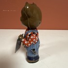 Foster Vintage Tin Wind-up Bear Toy With Bell Made In Japan
