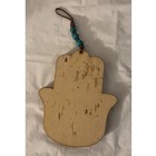 Jewish Hamsa Hand Wall Art Business Blessing Hebrew Jerusalem Wood Plaque Gift
