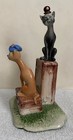 Zampiva Traveling Cats Figurine - Alley Cat W suitcase - Made In Italy   Signed