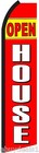Open House Red Swooper Flag Tall Curved Flutter Feather Advertising Sign Banner