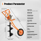 11  Bit Post Hole Digger Gas Powered 63cc 3hp Hand Push Earth Auger Ground Drill
