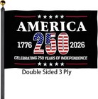 250th Anniversary Flag   3x5 Outdoor Double Sided 3 Ply