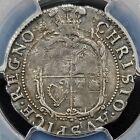 Silver 1631-32 England Great Britain 6 Pence Charles I S-2810 Rose   Pcgs Vf35
