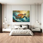 Sea Turtle Wall Art Canvas Poster Ocean Themed Decorative Print For Home