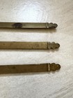 3 Victorian Brass Wrapped Solid Steel Carpet Stair Rods Original 61cm Patent