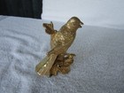 Vintage   Quality   Solid Brass   Perched Bird    4-3 4     Figurine  1 Pound  