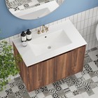 30  Mdf Moder Wall Mounted Bathroom Vanity Cabinet With Sink   2 Doors