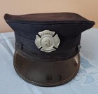Vintage West Babylon Ny Fire Dept Hat   Badge Engine 3 Obsolete