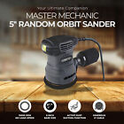 Master Mechanic 5 Inch Random Orbit Sander With Coarse Grit Type And Dust Bag