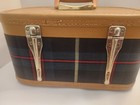 Vintage Plaid Cosmetic Train Case