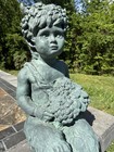 Antique-style Bronze Patina Child Satyr Statue     Garden Or Patio Sculpture