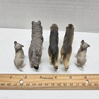 Schleich Wolf   Baby Pup Figure Lot Of 5 - White Gray Howling Figurines Set