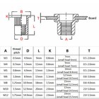 M3 M4 M5 M6 M8 M10m12 Flat Head Threaded Binding Rivet Nut Insert Rivnut Nutsert