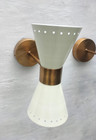 Pair Of Italian Diablo Mid Century Modern 1950 Wall Lamp Sconce Set Of Two