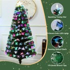Himaly 4 5 6ft Christmas Tree 7-color Optical Fiber Artificial Xmas Decoration