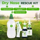 Xlear Dry Nose Relief Kit  Xlear Nasal Spray  Rinse Neti Pot  50 Refill Packets