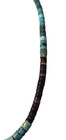 Vintage Native American Turquoise Heishi Multi Stone Bead Necklace- 16 