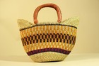 African Basket Woven Tote Handcrafted Market Shopping Basket-g6180