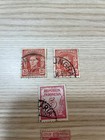 Lot Of 5 Vintage Postage Stamps Australia  Indonesia   Ceylon  south Africa Used