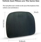 Car Neck Pillow Memoryfoam Soft Support Travel Driving 1pc Washable Cover Black