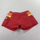 Vtg Y2k 90s Sundek Swim Trunks Women s 28 Red Nylon Board Shorts Made Usa