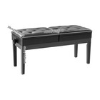 Double Seater Piano Bench Adjustable Duet Piano Bench W  Storage Box 200 Kg Max 