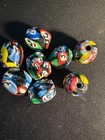 8 Large Face Millefiori Glass Beads - b1017  Indian Handmade 20mm Ghost