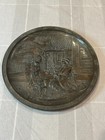 Antique Japanese Bronze On Metal Plate Women In Kimonos
