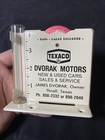 Vintage Texaco Dvorak Motors Used Cars Thrall Texas Rain Gauge Gas Oil Station
