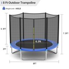 Pro Trampoline With Safety Enclosure  8ft 10ft 12ft 14ft 15ft 16ft Heavy Duty Ju