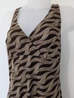 Vintage Rampage Womens Babydoll Midi Dress Xl Black Brown Swirl Retro Halter Y2k