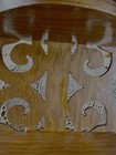 Vintage Hand Carved Handmade Wooden Hanging Wall Shelf Mcm Retro 21    Tall