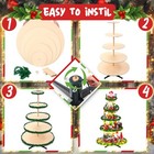 5 Tier 59 Inch Electric Self Rotating Christmas Tree Village Display Shelves    