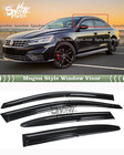 Fits 2012-2022 Vw Passat 3d Wavy Mugen Style Window Visor Rain Guard Deflector