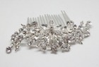 Silver Tone Hair Comb Bridal Wedding Crystal Rhinestone Hair Accessories Ha3201