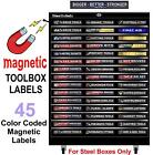 Ultimate Blue Magnetic Toolbox Labels Fits All  Tool Chest   Cabinets 