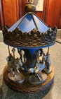 Vintage 1984 Hudson Fine Pewter  Carousel W  6 Animal Figurines