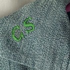 Vintage 1940 s Girl Scout Uniform Button Front Dress Long Sleeve Embroid Collar