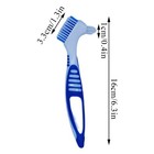 Professional Denture Cleaning Brush With Two-tone Handle For False Teeth Care