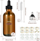 16 Pack 4 Oz Amber Glass Boston Bottles With Glass Droppers