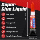 Super Glue Clear Liquid Strong Adhesive Fast Drying Cyanoacrylate Glue - 12 Pack