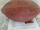Dick Butkus  George Halas  Gale Sayers Signed Nfl Football Psa