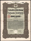 1919 Berlin  Germany  Schuldverschreibung Des Verbandes Gro   Berlin - 200 Mark