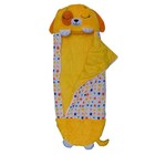 Happy Nappers Dusty Yellow Puppy Dog Pooch Sleepy Fluffy Sleeping Bag Pillow M