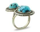 Vintage Navajo Ring Sterling Silver Authentic Turquoise Tom Willeto Size 7 75