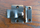 Victorian Antique Copper Japanned Cast Iron Window Sash Lock Latch  Keeper  Lift